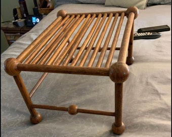 Antique Cushman Colonial Creations Stool No. 10: Rod and Ball Stool (1894-95)