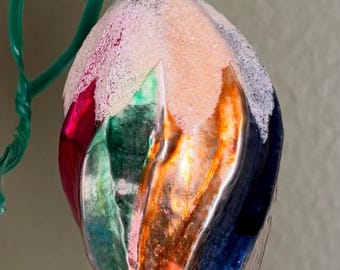 Tear Drop Germany Hand Blown Vintage Ornament Circa 1940s, Antique Christmas Decoration, Lover Antiques and Vintage, Unique Holiday Gift