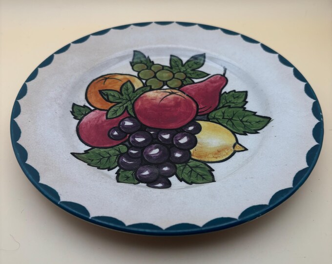 Vintage Fruit Pottery Plate Fruit Platter Lover Antiques and Vintage