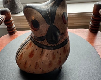 Vintage Solis Tonala Mexican Pottery Owl - Ken Edwards Style