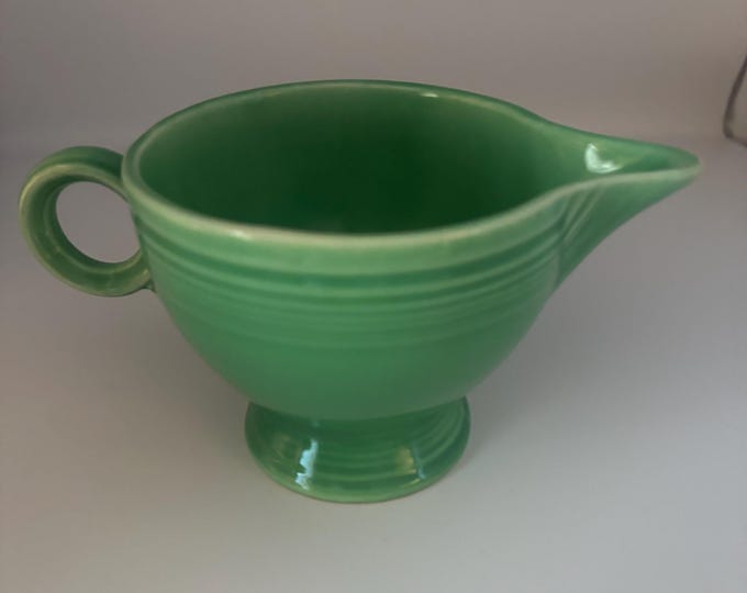 Fiesta Ware Ring Handle Creamer, Light Green Older, Fiestaware Homer Laughlin, Lover Antiques and Vintage