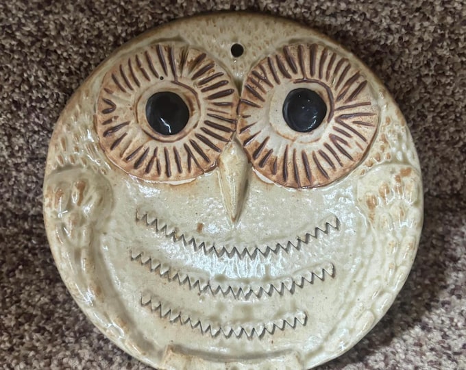 Ceramic Owl Wall Plaque, Lover Antiques and Vintage