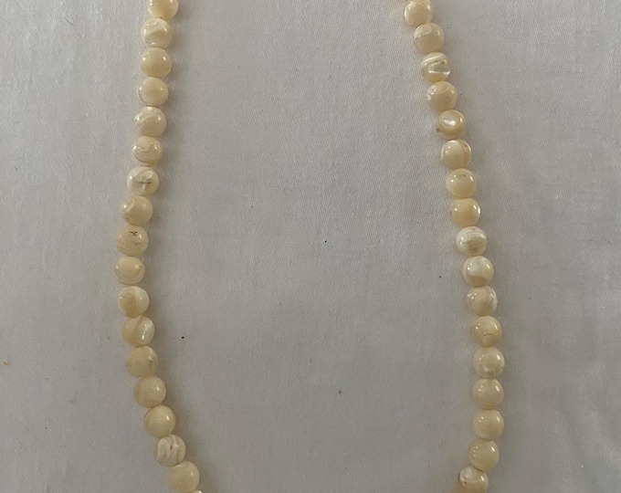 Vintage Mother of Pearl Beaded Necklace MOP Jewelry Unique Gifts Galore at Lover Antiques and Vintage