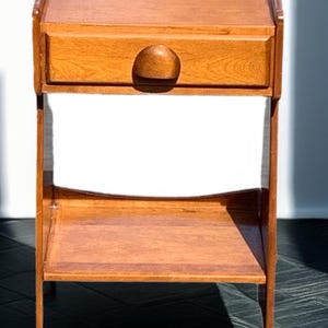 Heywood Wakefield Priscilla Flat Night Stand No. C3138, Vintage Mid Century Night Stand, Lover Antiques and Vintage
