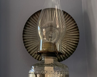 Antique Eagle Oil Lamp with Wall Mount and Reflector P and A Manufacturing Plume & Atwood lamp