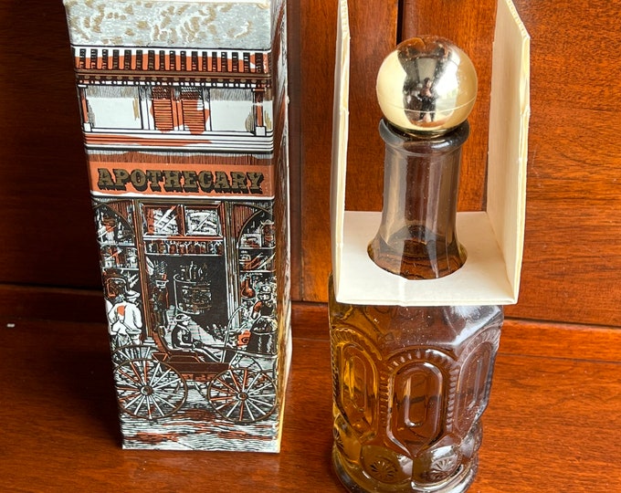 Vintage Avon Spicy After Shave Apothecary Decanter 8 fluid ounces original box full bottle Perfume Lover Antiques and Vintage