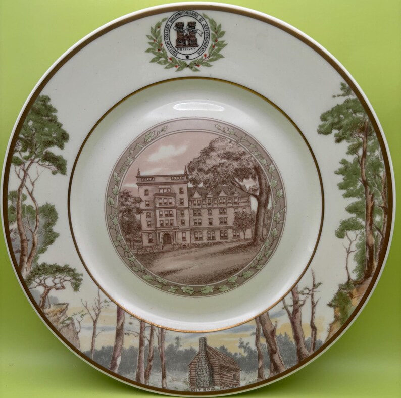 Vintage Washington and Jefferson College Plate Historical Plates Lover