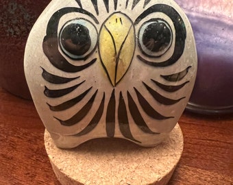 Vintage Tonala Mexican Pottery Owl, signed CAT, Ken Edwards Pottery, Owl Art, Mid-Century Modern Pottery, Bird Lover Antiques and Vintage