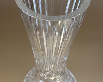 Waterford Crystal Vase, Antique Cut Glass, Elegant Vintage Bohemian Czechoslovakia Decor, Gift for Her, Crystal Cut Glass, Collector's Item