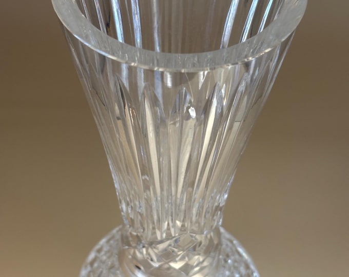 Waterford Crystal Vase, Antique Cut Glass, Elegant Vintage Bohemian Czechoslovakia Decor, Gift for Her, Crystal Cut Glass, Collector's Item