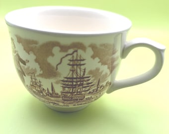 Alfred Meakin Fair Winds Cp, Staffordshire England, Numbered 821, Lover Antiques and Vintage