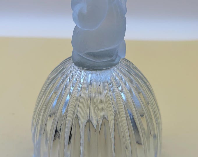 Vintage Goebel Crystal Glass Bell with Child Handle Christmas Bell Lover Antiques and Vintage