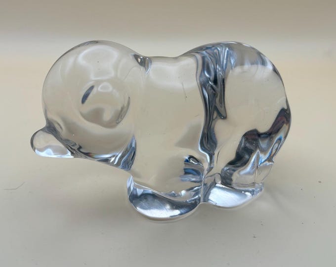 Vintage Glass Bear Cub Glass Animal Glass Art Paperweight Lover Antiques and Vintage