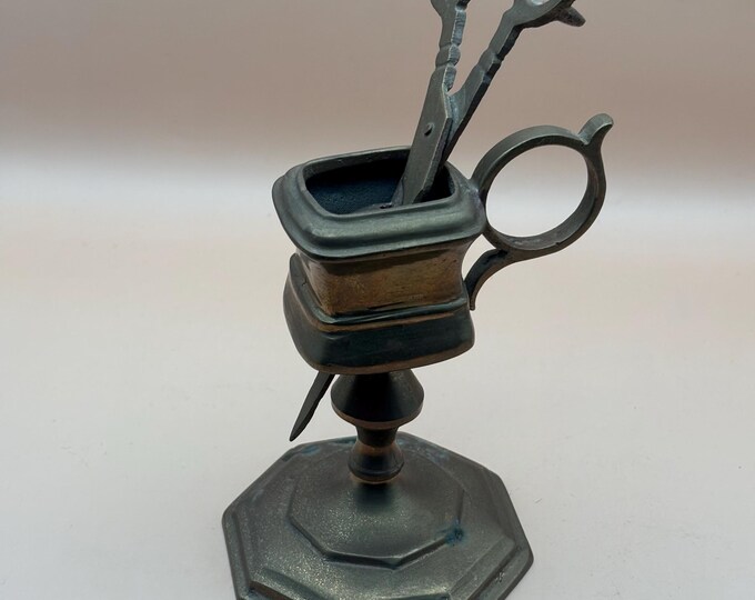 Antique Brass Candle Snuffer with Stand Victorian Era Gifts Lover Antiques and Vintage