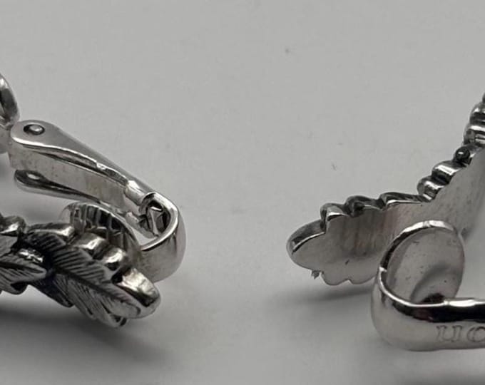 Vintage Avon Silver Clip On Earrings Lover Antiques and Vintage