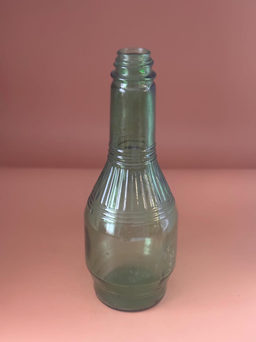 Vintage Green Glass Soda Bottle, Circa 1920's Mold Blown Glass - Etsy
