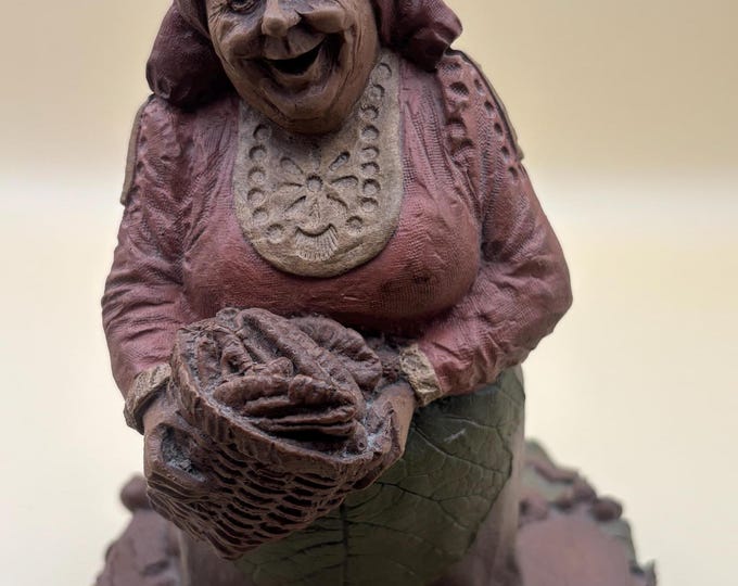 Vintage Gnome Mom Too Baking Pecan Pie by Tom Clark Cairn Artists Mom Too Edition #85 Retired Lover Antiques and Vintage