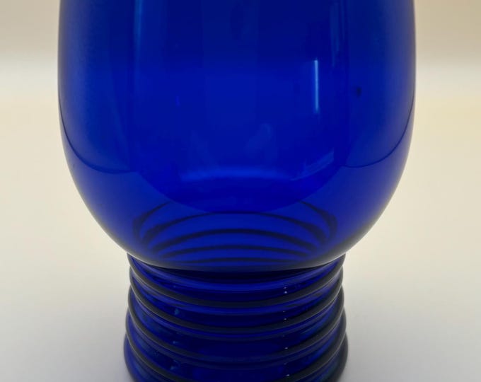 Vintage Imperial Glass Cobalt Blue Set of 4 Glasses Lover Antiques and Vintage