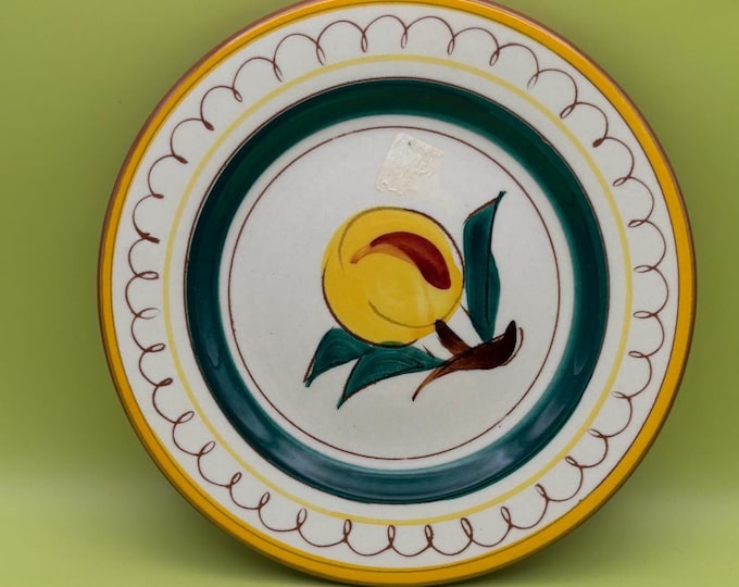 Stangl Pottery Dessert Plate, Fruit Design Potteries from Trenton, NJ Hand Painted, Lover Antiques Vintage