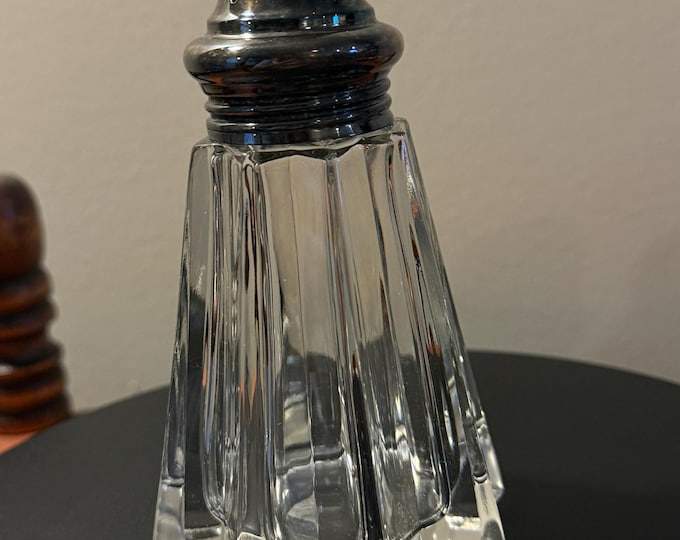 Antique Sandwich Glass Sugar Shaker or Muffineer Crystal Starburst Bottom Glass Lover Antiques and Vintage