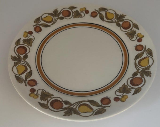 Franciscan Pickwick Dessert Plates, Fruit Vine Border Design, Whitestone Ware Collection, Lover Antiques and Vintage