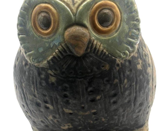 Lladro Little Eagle Owl Porcelain Figurine, By Antonio Ballester, Circa 1970's