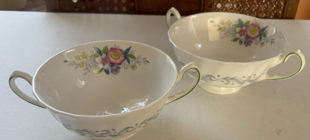 Vintage Royal Doulton Cream Soup Dish Bowl With 2 Handles Made in ...