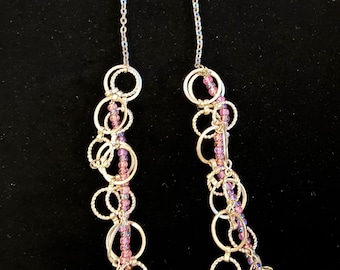 Vintage Pink Circles Necklace With Gold Accents Jewelry Pretty Things Lover Antiques