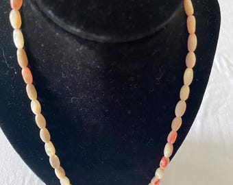 Vintage Pink Opal Style Beaded Necklace