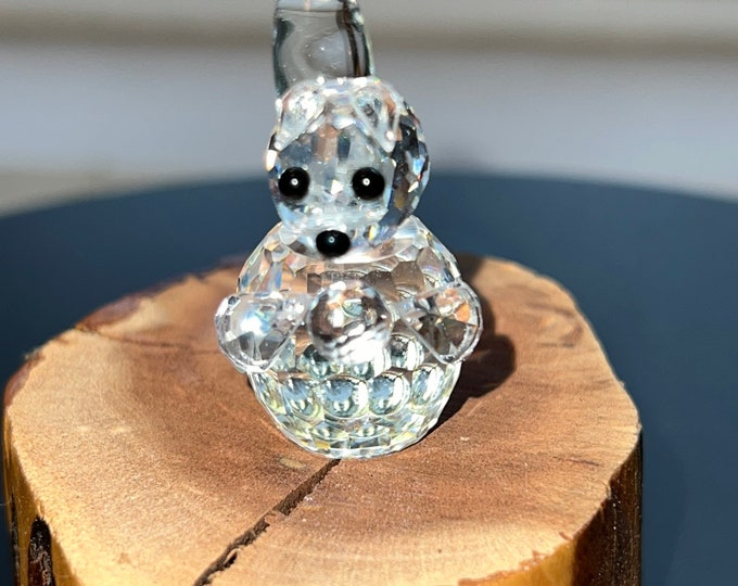 Vintage Swarovski Glass Squirrel Sculpture Art Glass Figurine squirrels artwork signed crystal cut glass Lover Antiques and Vintage