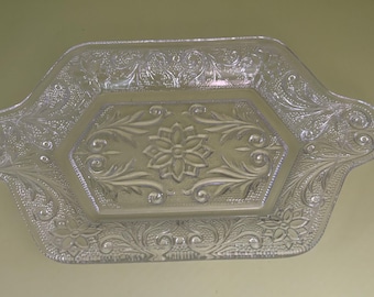 Vintage Imperial Glass Handle Pastry Tray Hors d'oeuvres Lover Antiques and Vintage