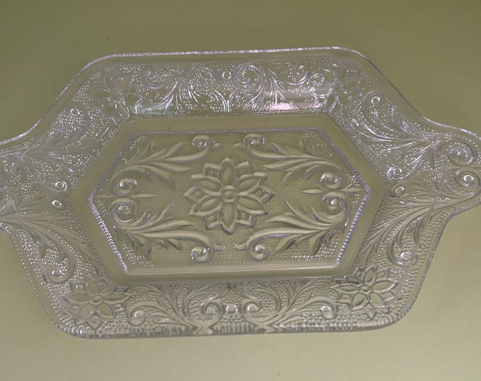 Vintage Imperial Glass Handle Pastry Tray Hors d'oeuvres Lover Antiques and Vintage