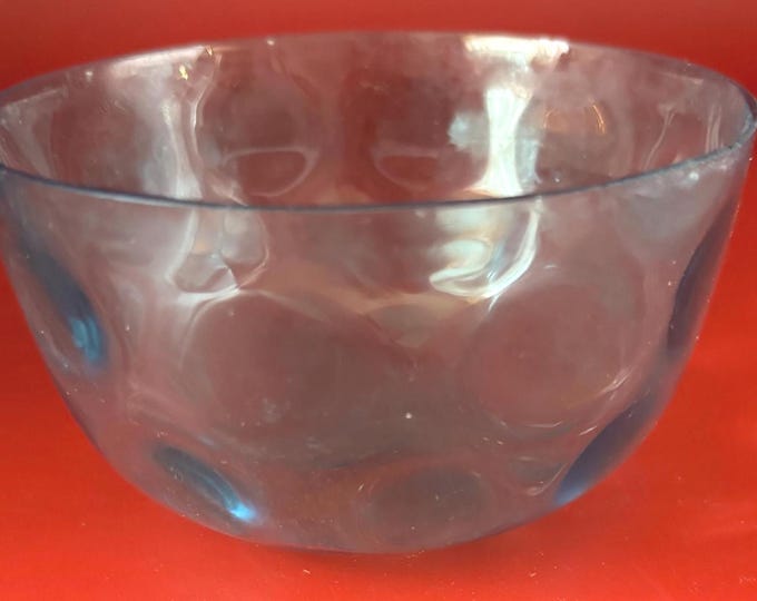 Vintage Kosta Boda Blue Glass Bowl Lover Antiques and Vintage