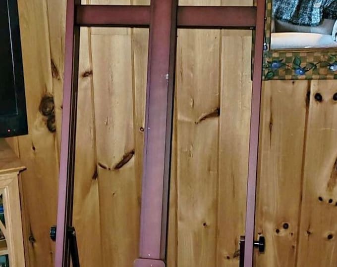 Antique Large Art Easel Artwork Wood Stand TV Art Stand Lover Antiques and Vintage