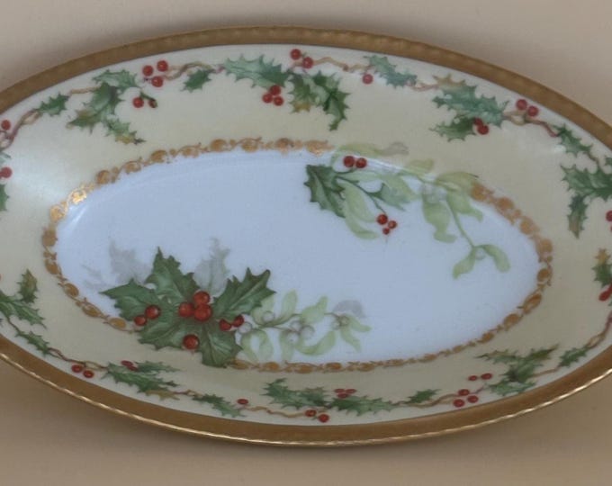 Antique Limoges Halle Berry Christmas Serving Dish Lover Antiques and Vintage