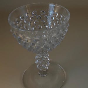 Vintage Duncan & Miller Hobnail Champagne Glass with Pedestal Lover Antiques and Vintage