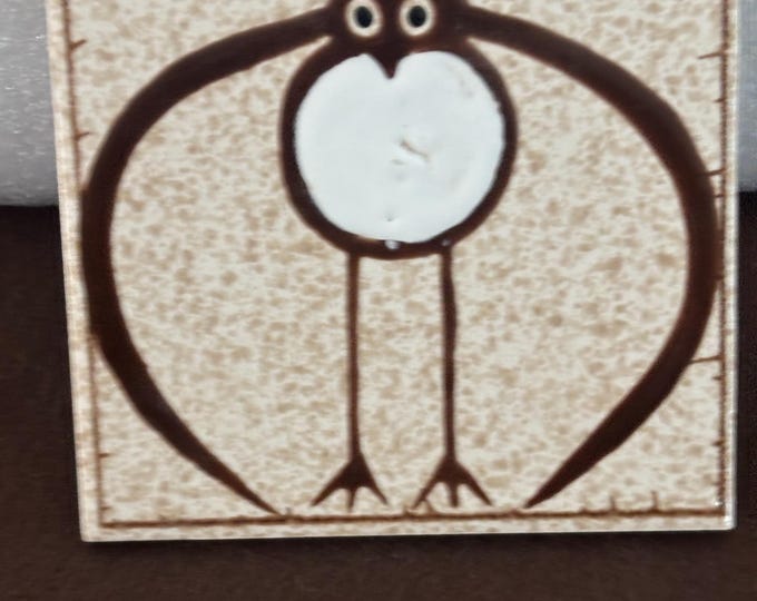 Vintage Owl Trivet Signed HR Johnson of England Lover Antiques and Vintage