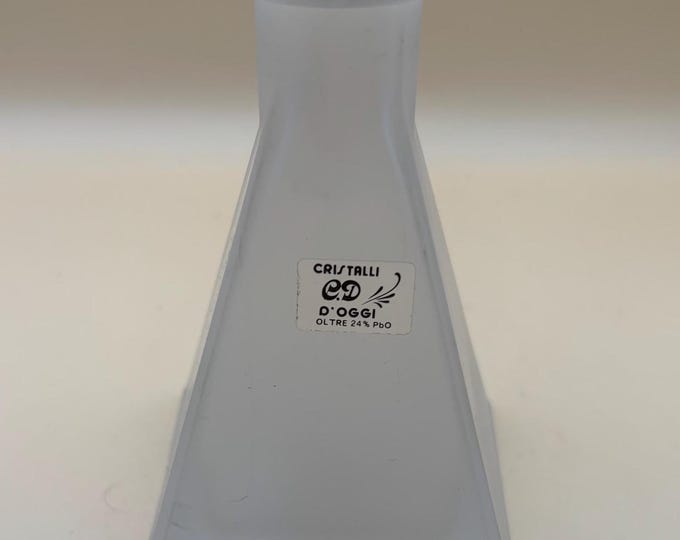 Vintage Cristalli D'oggi Erlenmeyer Flask Made of 24% Lead Lover Antiques and Vintage