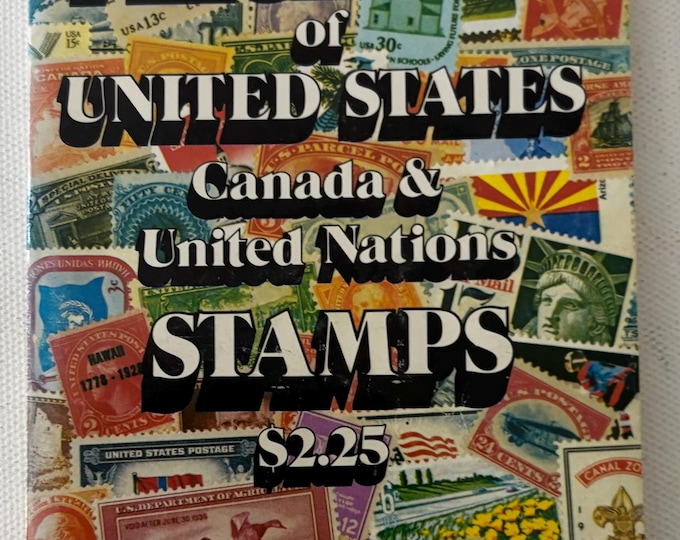 Vintage Price List of United States Canada & United Nations Stamps Book 1981 by Bookman Stamp Company, Inc. Lover Antiques and Vintage
