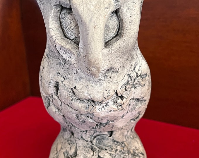 Vintage Owl from Mount St. Helen’s Ash, Clay Owl Collectible Figurine, Signed Stan Langtwait, Lover Antiques and Vintage