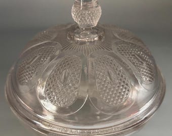 Antique EAPG Glass Candy Covered Dish Butter Dome with Cover Lover Antiques and Vintage