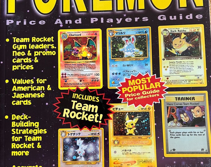 Vintage Pokémon Price and Value Guide Book, 2000 Pokémon Book, Krause Publications, Lover Antiques and Vintage
