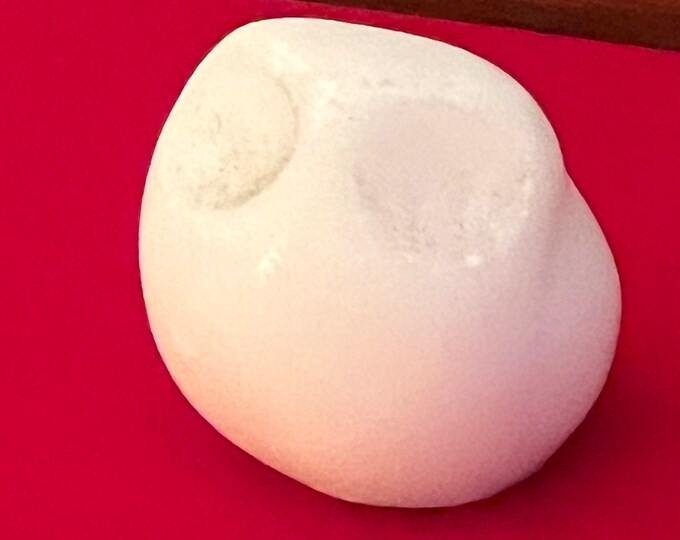 Vintage White Quartz Owl Figurine, Modern Art Deco Style Owl, Mid Century Modern Owl, Lover Antiques