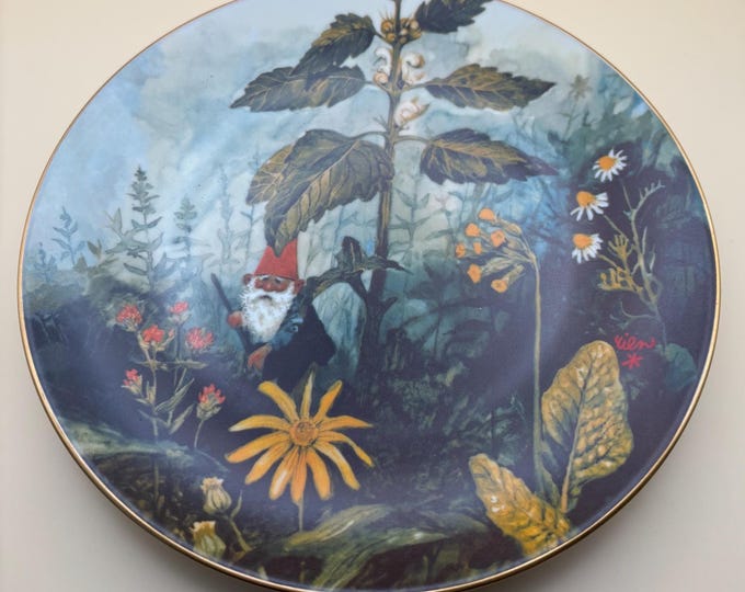 Vintage Collector Plate Gnome de Bloom Summer by Rien Poortvliet Lover Antiques and Vintage