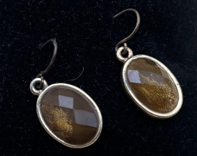 Vintage Amber Color Earrings Jewelry Lover Antiques and Vintage