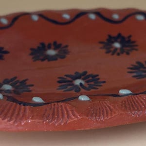 Antique Hesperus Terracotta Pottery Bowl Hand Painted Plate Lover Antiques and Vintage