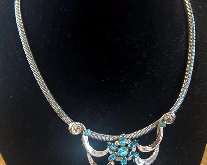 Vintage CORO Bluestone Choker Necklace Lover Antiques and Vintage