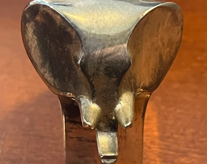 Vintage Dansk Elephant Paperweight silver plated art piece gift elephants Lover Antiques and Vintage