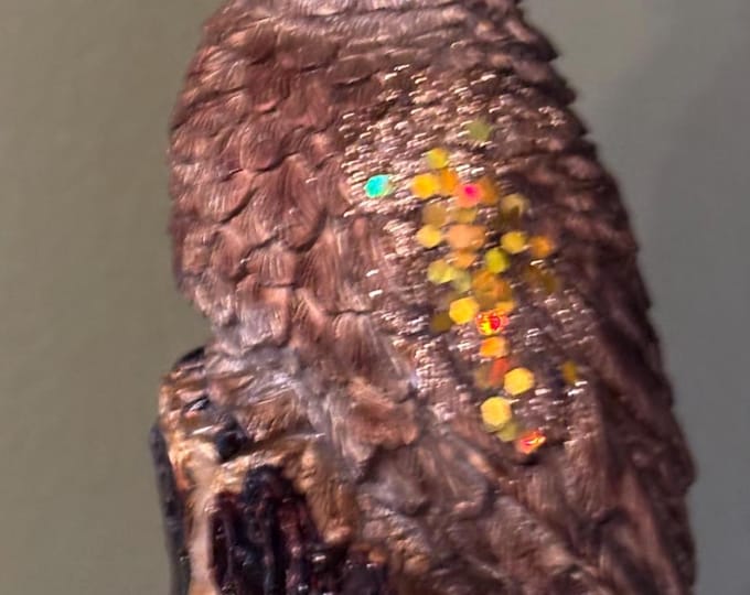 Vintage Barn Owl Hand Carved Owl Figurine Lover Antiques and Vintage