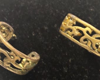 Vintage Gold Filigree Earrings, Lover Antiques and Vintage